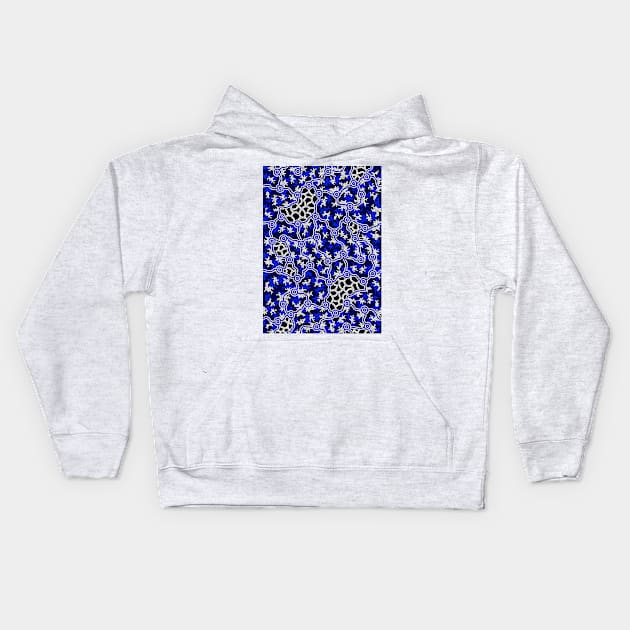 Aboriginal Art - The Pond Repeat Kids Hoodie by hogartharts